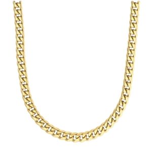 Imperium 18kt Gold Bonded 5mm Curb Chain Necklace